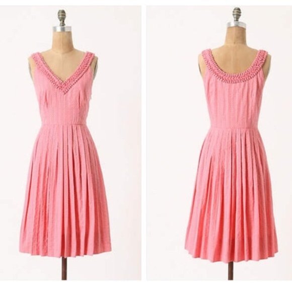 Anthropologie Dresses & Skirts - Anthropologie Moulinette Soeurs Melon Ball Pink Polka Dot Dress